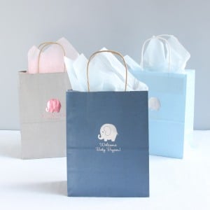 Elephant-themed favor bags