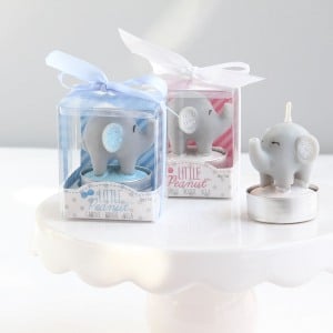 Elephant-themed candle favors