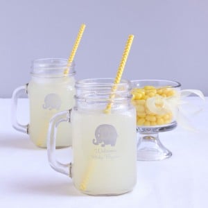 Elephant-themed mason jars